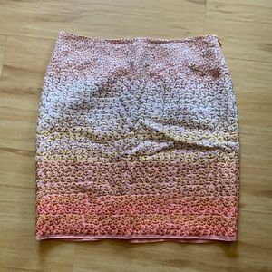 Anthropologie/HD in Paris Embroidered Pencil Skirt, Size 6